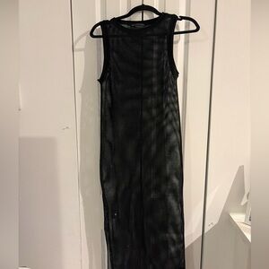Urban Outfitters Black Mesh Maxi Dress Cover Up